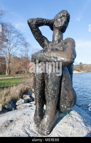 La Pucelle, Den lilla havsfröken, Mölnastrand, Lidingö (Sweden) Stock Photo