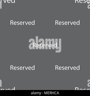 Reserved sign icon. Seamless pattern on a gray background. Vector illustration Stock Vector