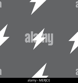 Photo flash icon sign. Seamless pattern on a gray background. Vector illustration Stock Vector