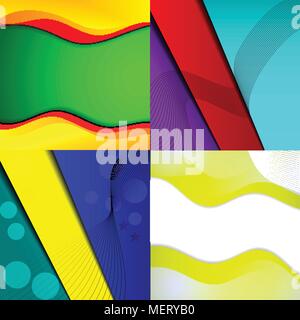 Collection of abstract multicolored backgrounds. Eps 10 design. vector  illustration Stock Vector