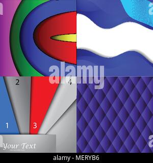 Collection of abstract multicolored backgrounds. Eps 10 design. vector  illustration Stock Vector
