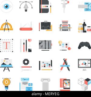 Design and Development Icons. Stock Vector