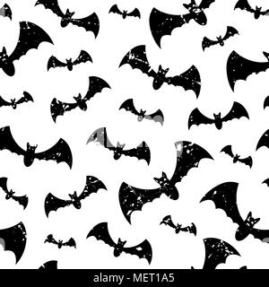 Vector seamless pattern with bats Stock Vector
