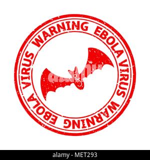 Ebola virus stamp Stock Vector