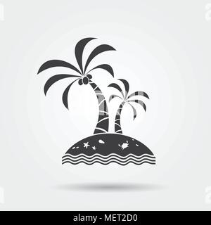 Island icon Stock Vector
