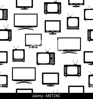 Seamless pattern with television sets Stock Vector