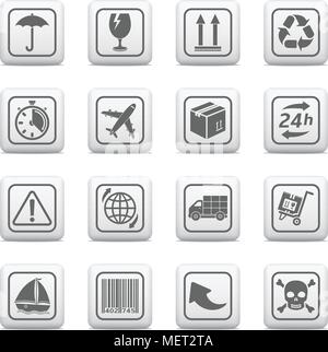 Logistic web icons Stock Vector