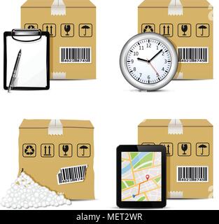 Delivery icons Stock Vector