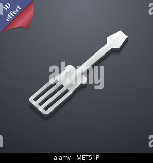 screwdriver icon symbol. 3D style. Trendy, modern design with space for your text Vector illustration Stock Vector