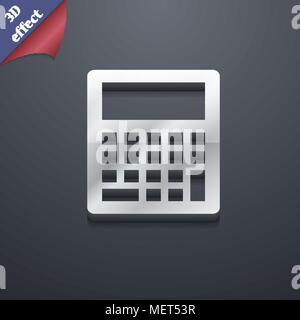 Calculator icon symbol. 3D style. Trendy, modern design with space for your text Vector illustration Stock Vector