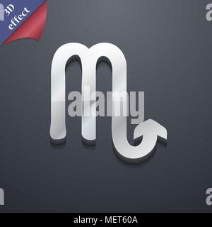 Scorpio icon symbol. 3D style. Trendy, modern design with space for your text Vector illustration Stock Vector