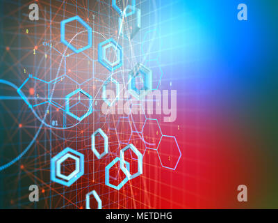 Chemical Formula Circuit Diagram Stock Photo