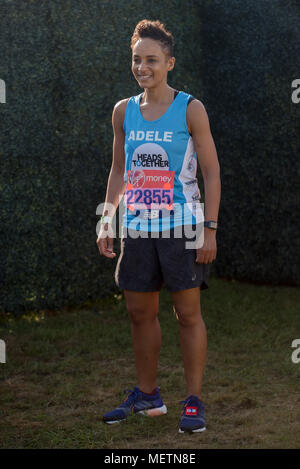 Adele Roberts at London Marathon 2018 on 22 April 2018, Blackhealth, London, UK. Stock Photo