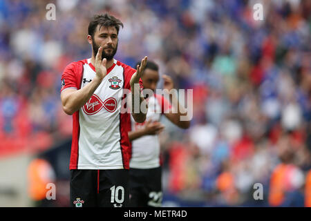 London, UK. 22nd Apr, 2018. Charlie Austin of Southampton after the game. The Emirates FA Cup semi final match, Chelsea v Southampton at Wembley Stadium in London on  Sunday 22nd April 2018.  this image may only be used for Editorial purposes. Editorial use only, license required for commercial use. No use in betting, games or a single club/league/player publications. pic by Andrew Orchard/Andrew Orchard sports photography/Alamy Live news Stock Photo