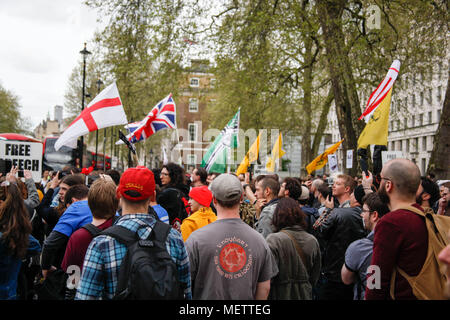 London, UK. 23rd April, 2018. Count Dankula Supporters gather in Whitehall Credit: Alex Cavendish/Alamy Live News Stock Photo