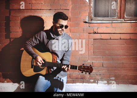 Man guitar music playing concept Stock Photo