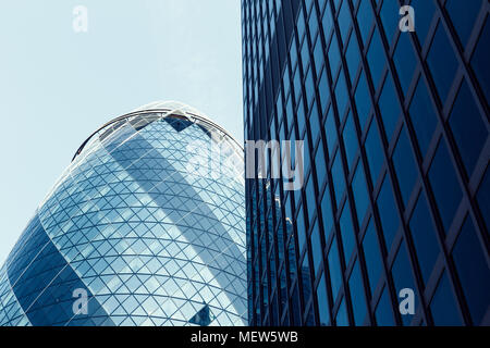 Modern architecture buildings in City of London with blue sky Stock Photo