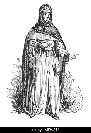 Sir William Gascoigne (1350 – 1419) was Chief Justice of England during the reign of King Henry IV. He achieved histotic fame through the popular tale of his committing the Prince of Wales (the future Henry V) to prison. It is said that the judge had directed the punishment of one of the prince's riotous companions, and the prince, who was present and enraged at the sentence, struck or grossly insulted the judge. Gascoigne immediately committed him to prison, and gave the prince a dressing-down that caused him to acknowledge the justice of the sentence. The staory has never been authenticated, Stock Photo