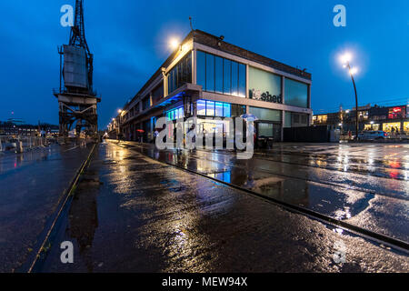 M Shed at Wapping Wharf at night. Bristol Project, Stock Photo