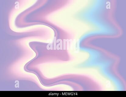 Iridescent holographic Wave Pattern background, vector illustration Stock Vector