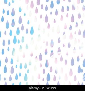 Abstract iridescent holographic unicorn tear drops background. Vector illustration. Stock Vector