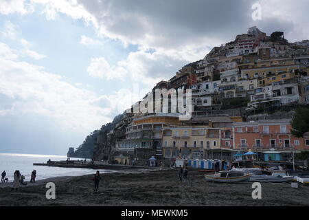 Cliffside Village of Positano on the Amalfi Coast, Positano, Italy Stock Photo