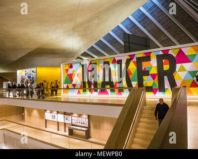 Interior of the London Design Museum located on Kensington High Street in west London Stock Photo