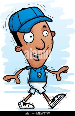 Cartoon image of a professional coach / trainer - black and white Stock  Photo - Alamy