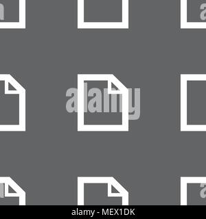 Edit document sign icon. content button. Seamless pattern on a gray background. Vector illustration Stock Vector