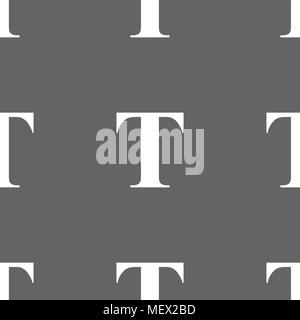 Text edit icon sign. Seamless pattern on a gray background. Vector illustration Stock Vector