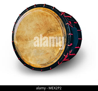 Taiko drums o-kedo on isolated white background. Musical instrument of Asia Stock Photo