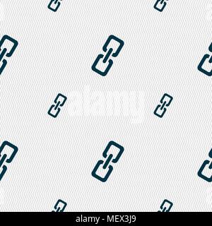 link icon sign. Seamless pattern with geometric texture. Vector illustration Stock Vector