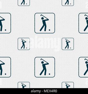 Golf sign. Seamless pattern with geometric texture. Vector illustration Stock Vector