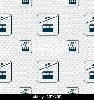 cable car line sign. Seamless pattern with geometric texture. Vector illustration Stock Vector