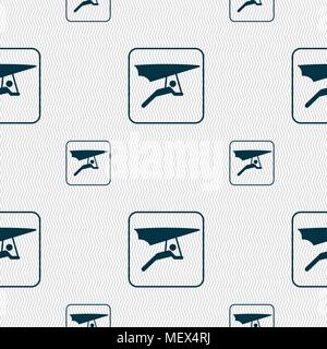 hang-gliding sign. Seamless pattern with geometric texture. Vector illustration Stock Vector