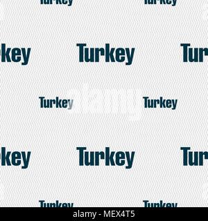 Turkey sign. Seamless pattern with geometric texture. Vector illustration Stock Vector