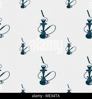 Hookah sign. Seamless pattern with geometric texture. Vector illustration Stock Vector