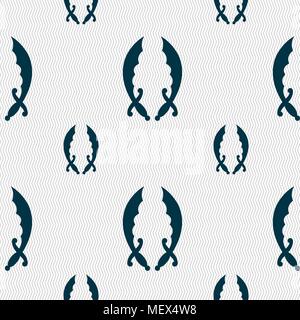 Saber sign. Seamless pattern with geometric texture. Vector illustration Stock Vector