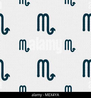 Scorpio sign. Seamless pattern with geometric texture. Vector illustration Stock Vector