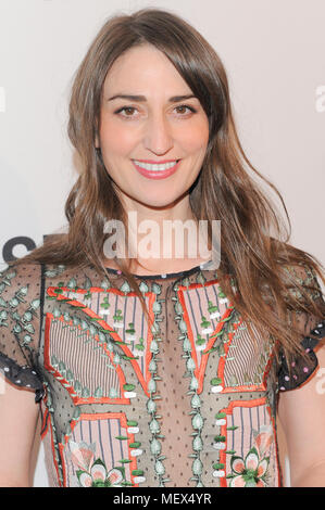 New York, NY - April 19, 2018: Sara Bareilles attends the Tribeca Film Festival - Tribeca Talks: Storytellers - John Legend at SVA Theater Stock Photo