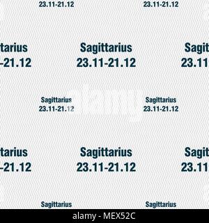 Sagittarius sign. Seamless pattern with geometric texture. Vector illustration Stock Vector