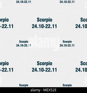 Scorpio sign. Seamless pattern with geometric texture. Vector illustration Stock Vector