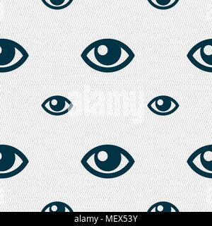 Eye sign. Seamless pattern with geometric texture. Vector illustration Stock Vector