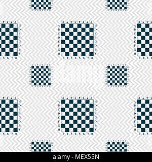 Modern Chess board sign. Seamless pattern with geometric texture. Vector illustration Stock Vector