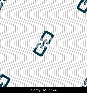 link icon sign. Seamless pattern with geometric texture. Vector illustration Stock Vector