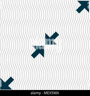 Exit full screen icon sign. Seamless pattern with geometric texture. Vector illustration Stock Vector