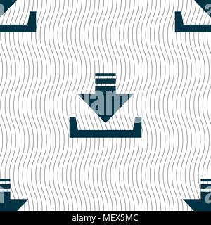 Restore icon sign. Seamless pattern with geometric texture. Vector illustration Stock Vector