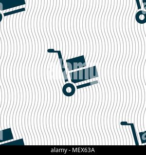 Loader icon sign. Seamless pattern with geometric texture. Vector illustration Stock Vector