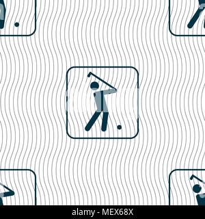 Golf sign. Seamless pattern with geometric texture. Vector illustration Stock Vector