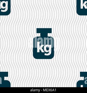 Weight sign. Seamless pattern with geometric texture. Vector illustration Stock Vector